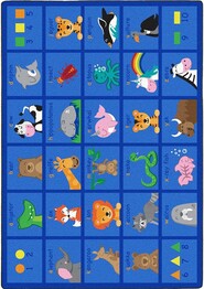 Joy Carpets Kid Essentials Friendly Phonics Animals Multi